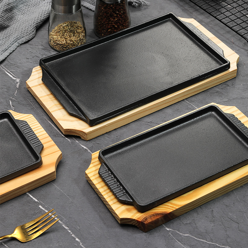 Commercial Kitchen Grill - Plancha Teppanyaki de Hierro Fundido Rectangular