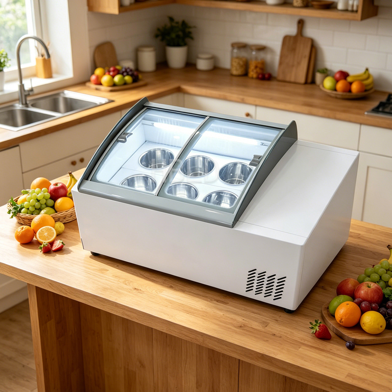 Refrigerated Display Case - Vitrina Refrigerada Comercial para Helados, Vitrina