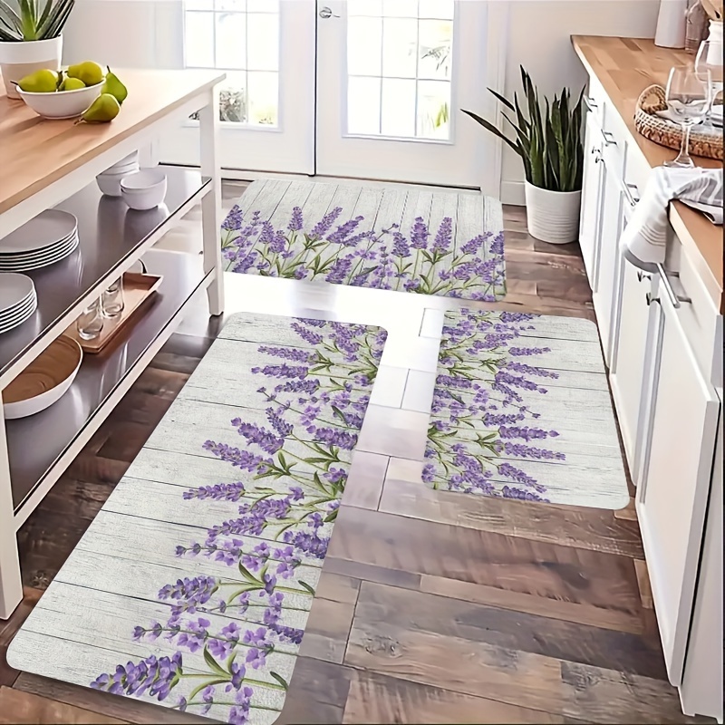 Kitchen Flooring Commercial - VIKAMA Alfombra de cocina de flores