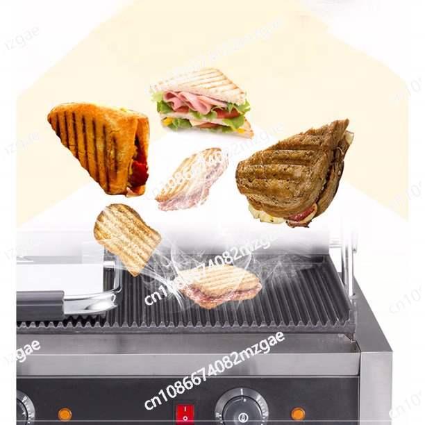 Commercial Kitchen Grill - Plancha Eléctrica Comercial para Panini, de
